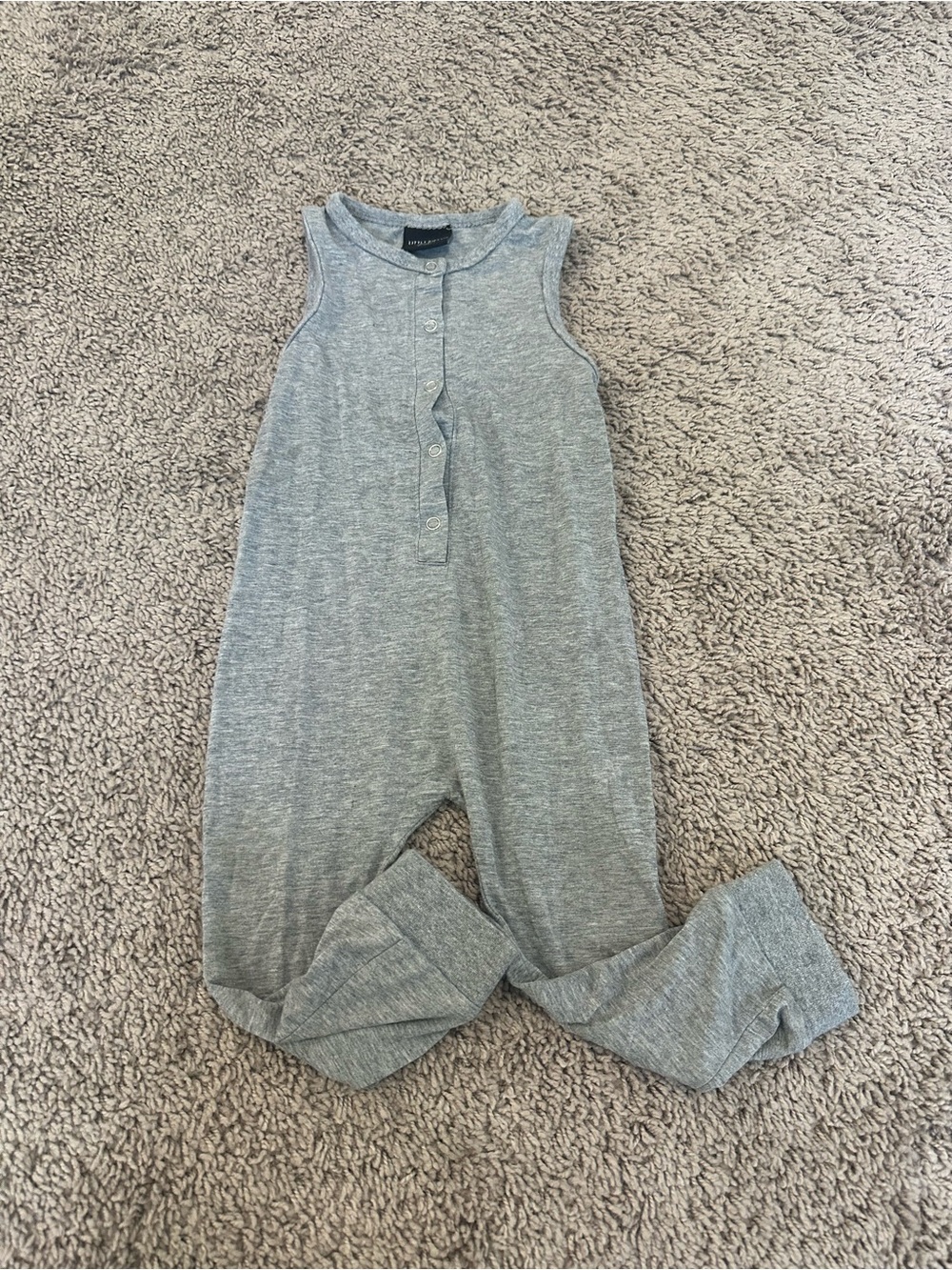 Little Bipsy Gray Sleeveless Baby Romper